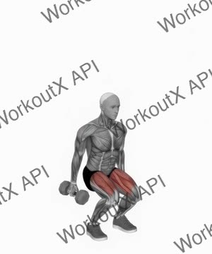 Dumbbell Jumping Squat exercise demonstration