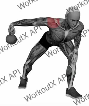 Kettlebell Single Arm Rear Delt Fly exercise demonstration