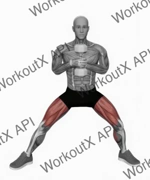 Dumbbell Side Squat Side to Side exercise demonstration