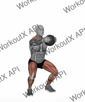 Med Ball Front Squat Raise exercise demonstration