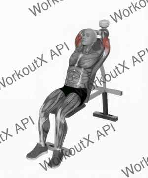 Dumbbell Incline Two Arm Extension exercise demonstration