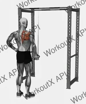Resistance Band Cross Body Single Straight Arm Supinated Pulldown exercise demonstration