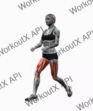 Lunge to Knee Drive Left Bodyweight exercise demonstration