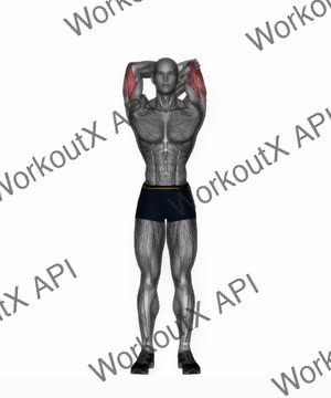 Overhand Tricep Stretching Single Arm exercise demonstration