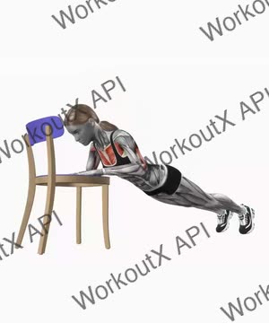 Incline Push Ups on Chair exercise demonstration