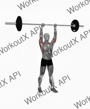 Barbell Standing Close Grip Military Press exercise demonstration