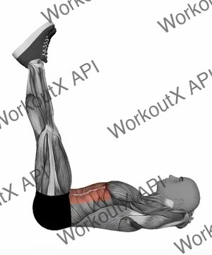 Raised Leg Crunch exercise demonstration