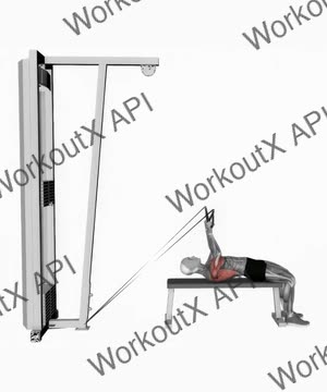 Cable Lying Extension Pullover (With Cables Attachment) exercise demonstration