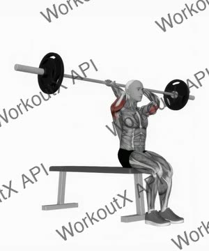 Barbell Seated Overhead Triceps Press exercise demonstration