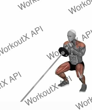 Landmine Squat and Press exercise demonstration