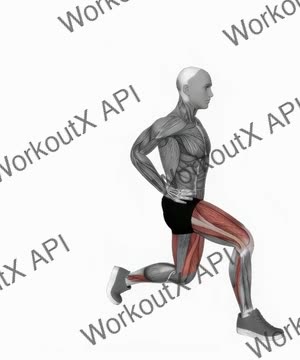 Bodyweight Pulse Forward Lunge exercise demonstration