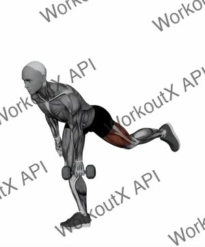 Dumbbell Single Leg Single Arm Deadlift exercise demonstration