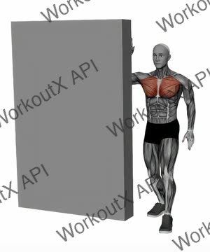 Side Chest Stretch on Wall exercise demonstration