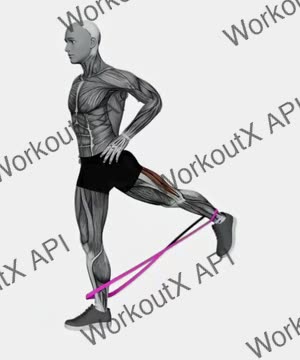 Resistance Band Standing Balance Glute Kickback exercise demonstration
