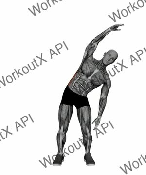 Side Bend Standing Lats Stretch exercise demonstration