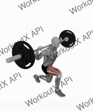 Barbell Rear Lunges exercise demonstration