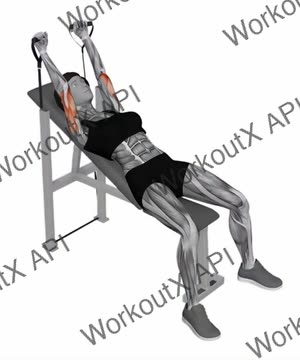 Band Incline Triceps Extension exercise demonstration