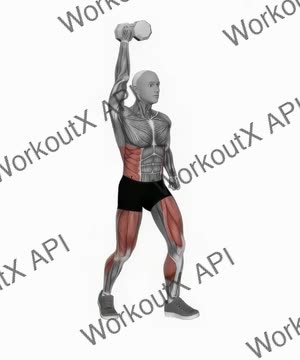 Dumbbell Single Arm Overhead Carry exercise demonstration