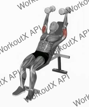 Dumbbell Incline Triceps Extension exercise demonstration