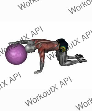 Exercise Ball Lat Stretch exercise demonstration