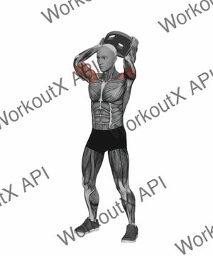 Plate Curl to Overhead Press to Tricep Extension exercise demonstration