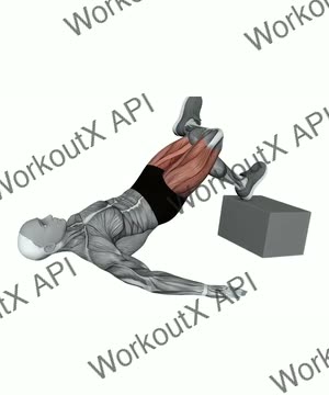 Bodyweight Feet Elevated Figure Four Glute Bridge exercise demonstration