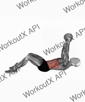 Dumbbell Straight Arm Twisting Sit-Up exercise demonstration