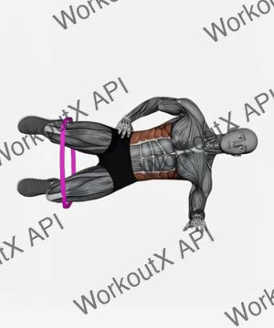 Resistance Band Side Plank Glute Raise exercise demonstration